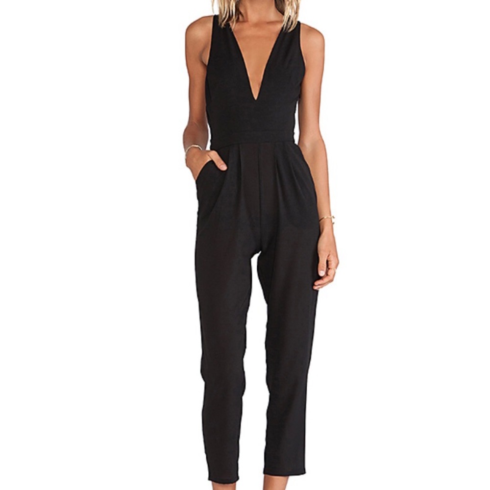Lovers & Friends black crisscross back jumpsuit!